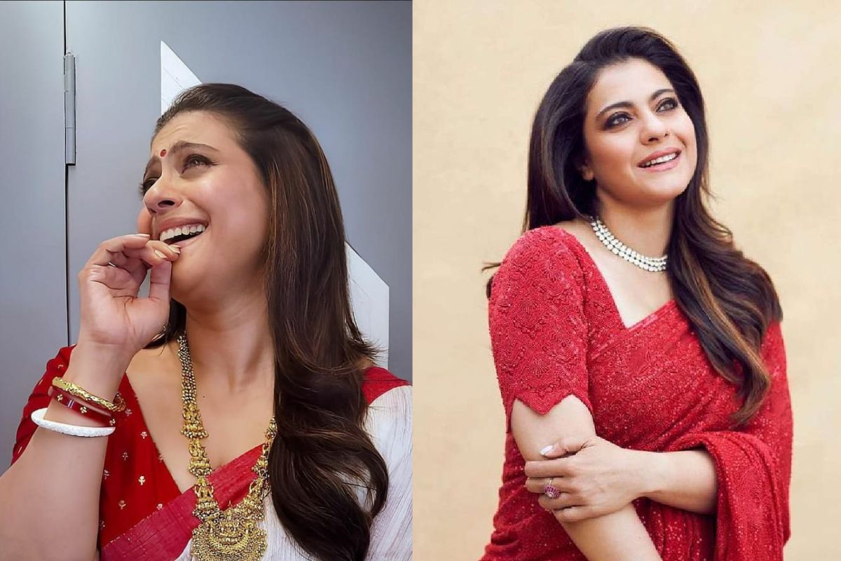 Kajol in a Bengali attire