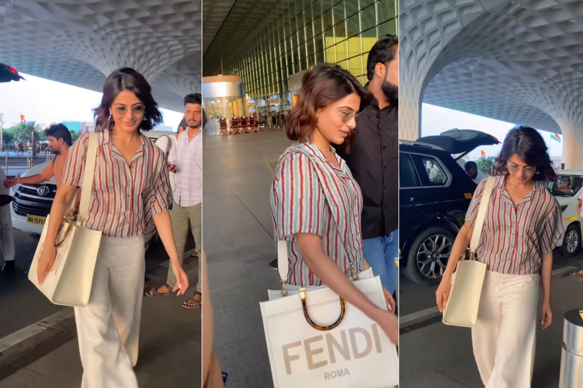 VIDEO: Samantha Ruth Prabhu clicked at Mumbai airport; styles her travel  look with a Fendi tote worth Rs 2 Lac